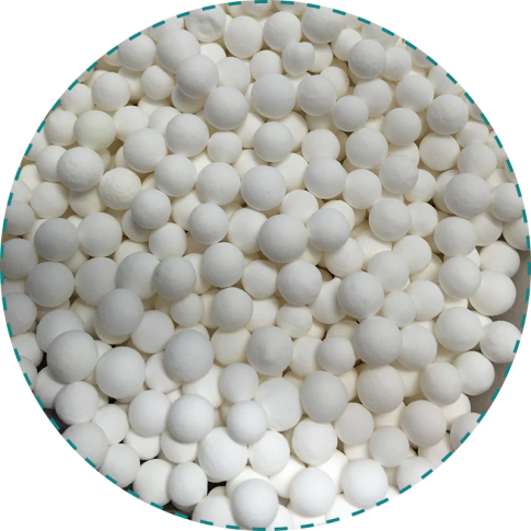 Activated alumina for gas purification