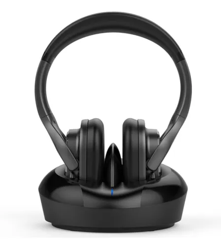 TV headset with charging station for seniors