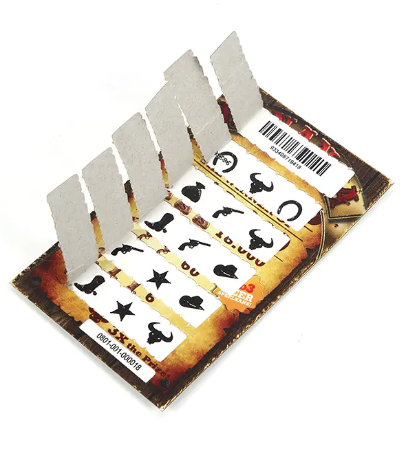 briefly introduces the characteristics of anti-counterfeiting lottery ticket