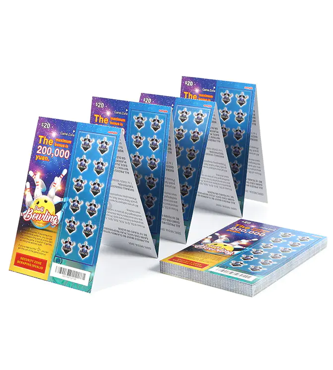 custom fan-fold lottery tickets durable