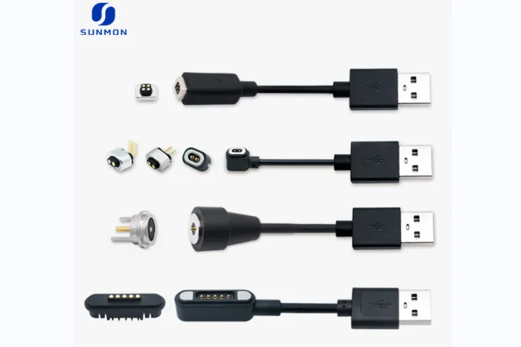 Application of pogopin magnetic connector in bone conduction earphones