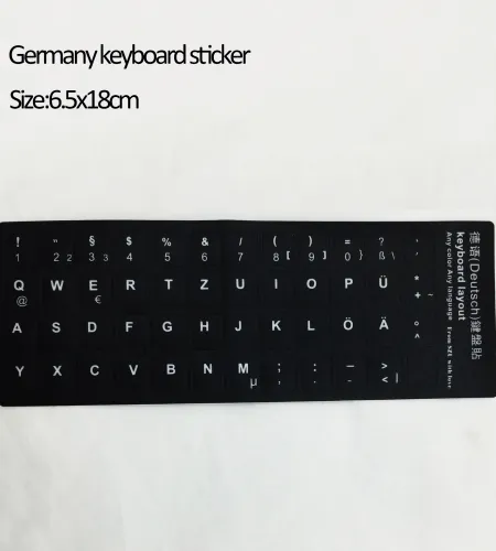 Наклейки на клавиатуре на иврите | Немецкие наклейки для клавиатуры