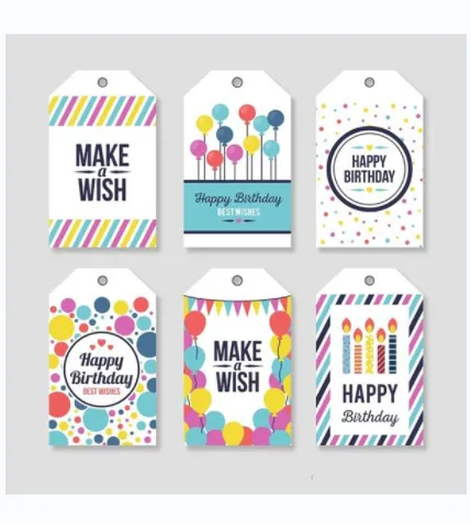 Tag Hadiah Dengan String | Hadiah Ulang Tahun Tags