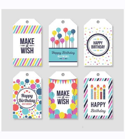 Etiquetas de regalo con cuerda | Etiquetas de regalo de cumpleaños