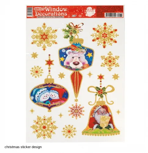Christmas sticker features