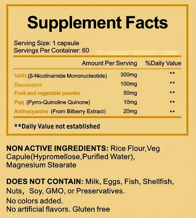 Nmn Supplement 1000mg,Liposomal Nmn Supplement