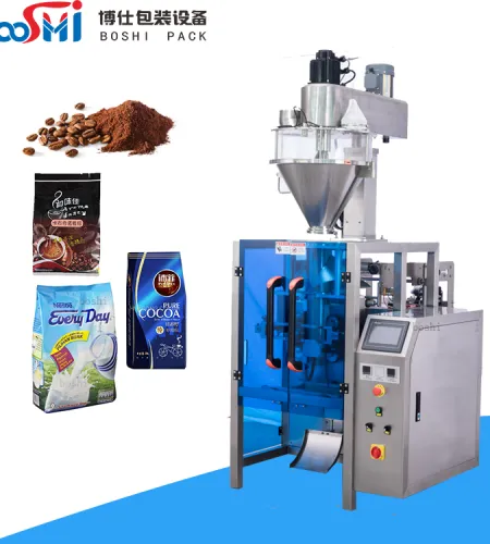 coffee powder packing machine | Boshi pack CE automatic wheat flour coffee powder weighing packing machine manufacturer