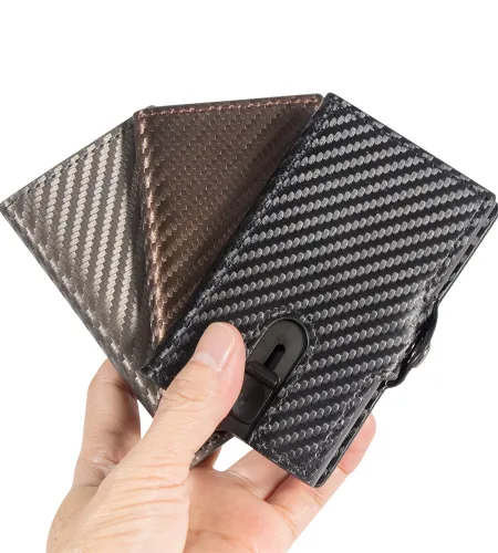 | portfela Amazon Carbon Fiber Portfel z włókna węglowego Rfid
