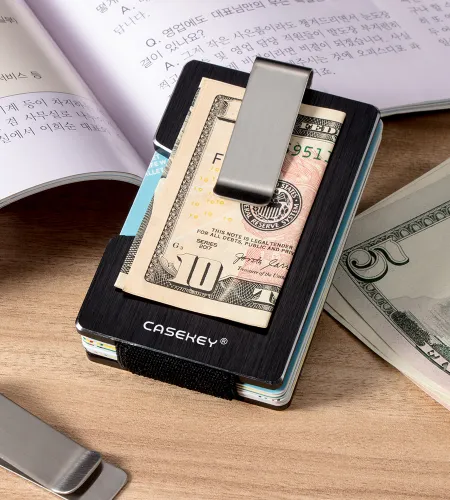 Minimalistyczny portfel Rfid | Minimalistyczny portfel z klipsem na pieniądze