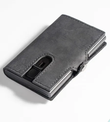 男性用レザー二つ折り財布 |男性用ピュアレザーウォレット