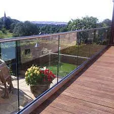 U Channel Glass Railing