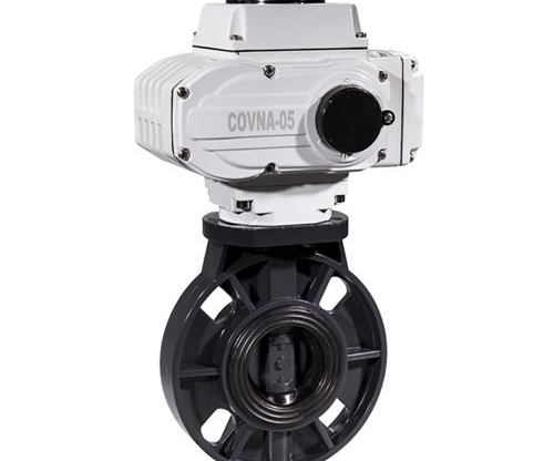 COVNA Fluorine Lined Plastic Electric Butterfly Valve