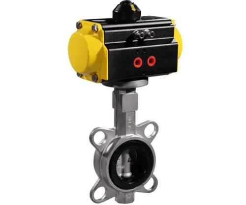 Air Operated Cast Aluminum Alloy Kitz Type pneumatic Butterfly Valve