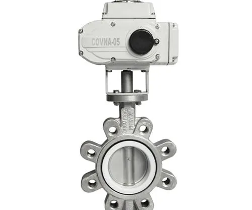 Elektrický klapkový ventil HK60-D-MS z nehrdzavejúcej ocele typu oká