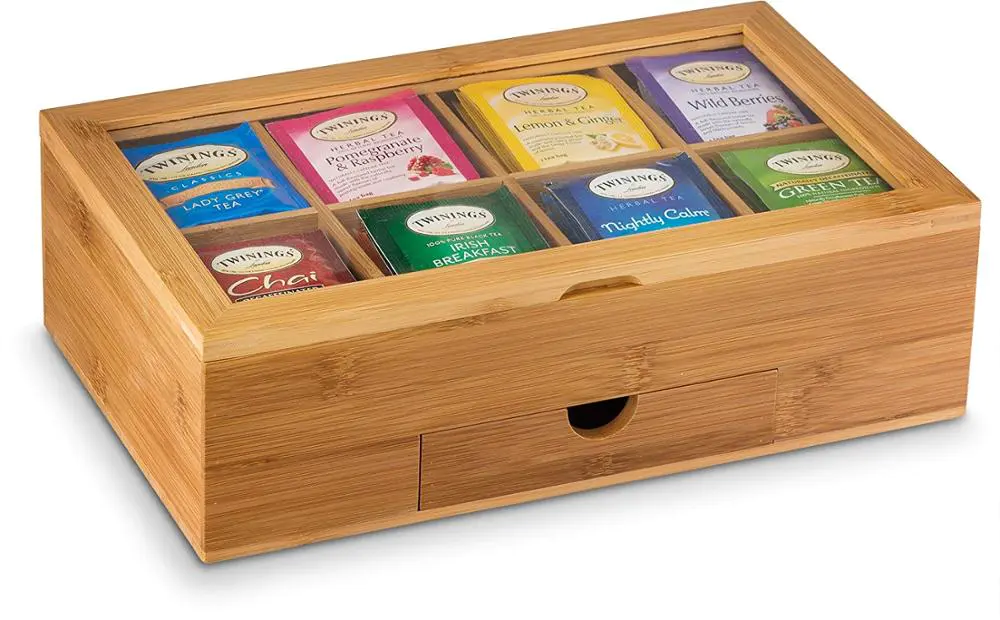 Hinged Lid Wooden Tea Box | Wooden Tea Box