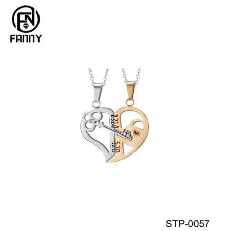 Heart Shape High Quality Surgical Stainless Steel Pendant Gift Between Couples