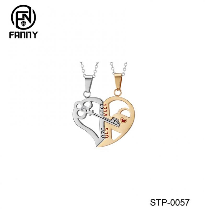 Heart Shape High Quality Surgical Stainless Steel Pendant Gift Between Couples