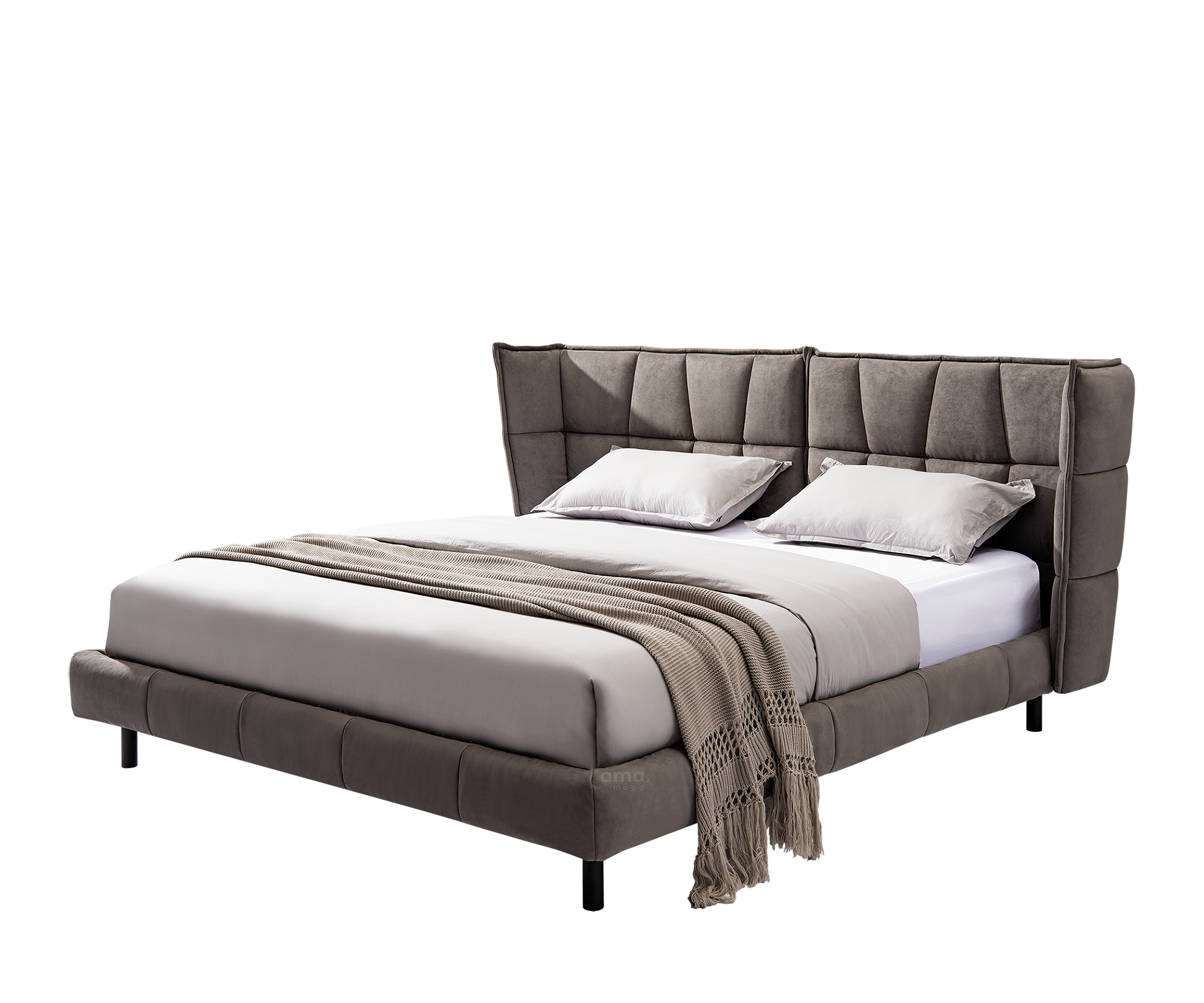 Upholstered Bed | Modern Brown Mattress