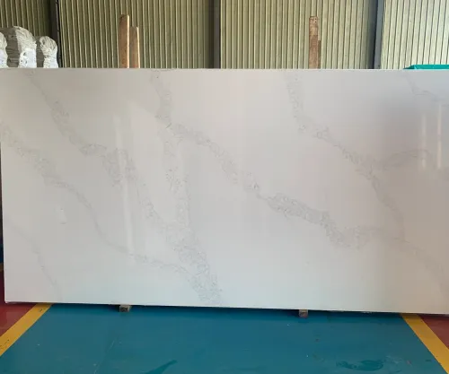 White quartz stone with stainless steel sink looks good