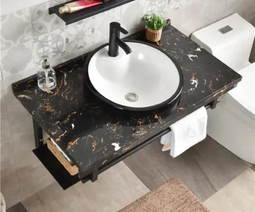 Is it better to use quartz stone or brick for the bathroom window sill?