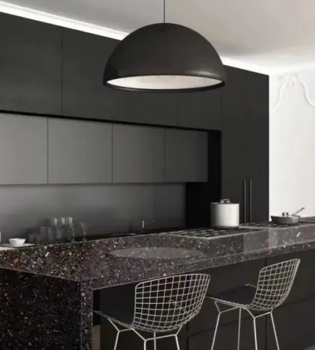 Modern Quartz Kitchen Countertops | White Kitchen Cabinets Quartz Countertops