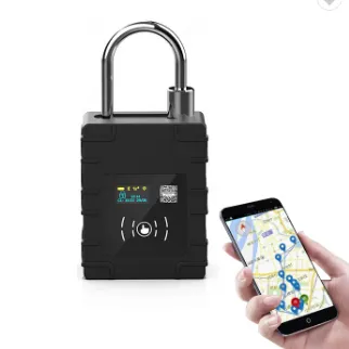 Smart Remote Control GPS rfid padlock Electric Waterproof Outdoor lock Keyless smart lock for trailer with BT RFID GPS