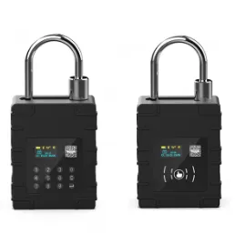 IP67 Smart Digital Alarm Padlock Smart keypad password keyless combination Lock GPS Padlock