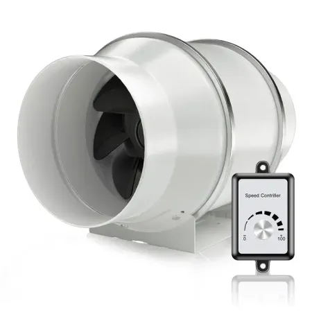 Inline Duct Fan with Variable Speed Controller EC