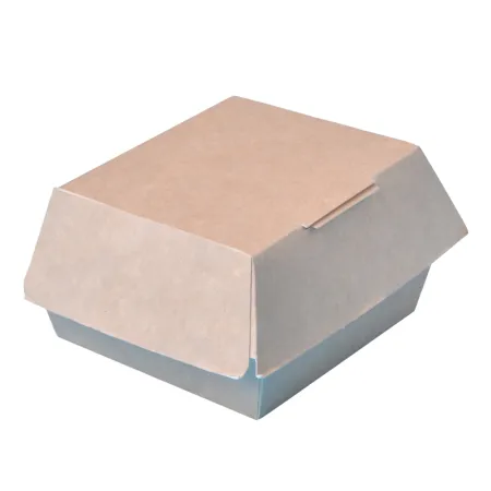 5 Inch Biodegradable Food Packaging Kraft Paper Mini Burger Box