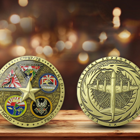 Challenge coins can be customized in various shapes, sizes.