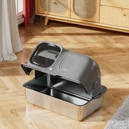 Deodorizing stainless steel cat litter box-SH2816