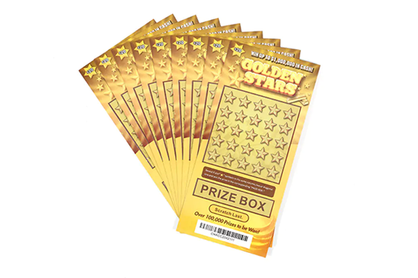 What technology is used in the anti-counterfeiting lottery ticket?