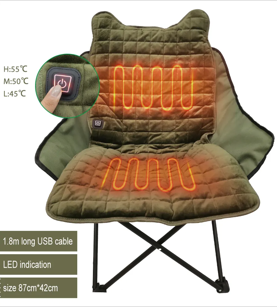 HEATED SEAT CUSHION | HEATED CUSHIONS ON THE BACK AND HIPS TO KEEP WARM