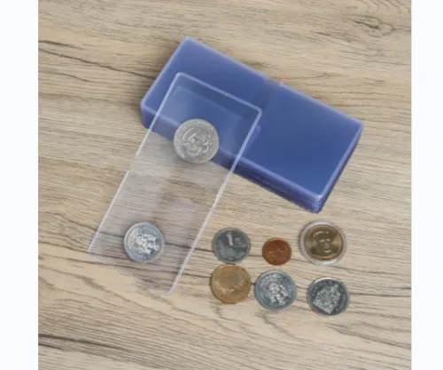 동전을 보호하기 위해 단단한 플라스틱 케이스를 사용하십시오.