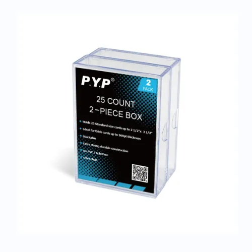 What are 2 Piece Clear Card Storage Boxes?