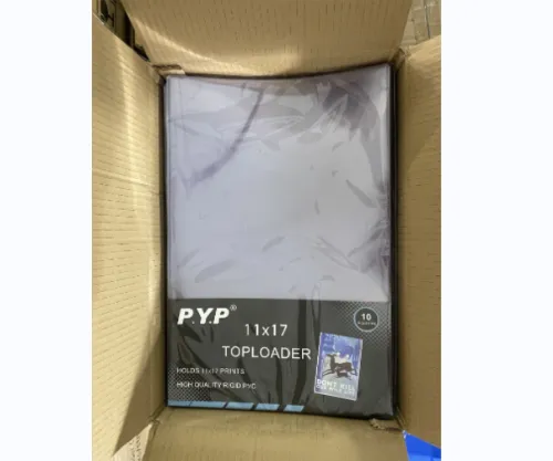 Rigid plastic protectors for collectible photos, prints and other flat media sized up to 11" x 17" Made with super clear