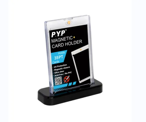 Magnetic cardholders are clear semi-rigid plastic sleeves