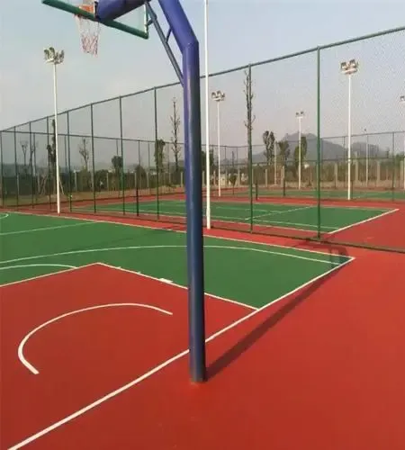 Pintura de quadra de basquete com piso de madeira