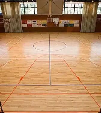 Piso desportivo de borracha por absorção de choque | Pintura de piso esportivo para quadra de vôlei