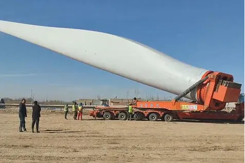 650 ton·m wind turbine blade loading test