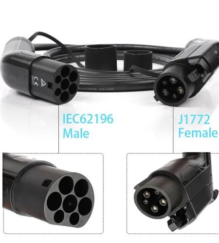 Sae J1772 para Produtor de Adaptador Tipo 2 | Adaptador Sae J1772 resistente às intempéries para tipo 2