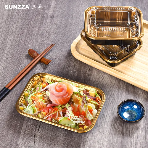 Sunzza ディスポーザブル長方形食品グレードテイクアウト包装ファーストフードボックス