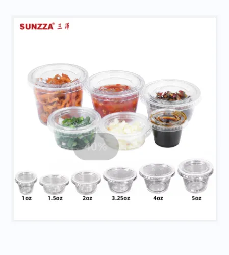 Different shapes and sizes of sauce cups