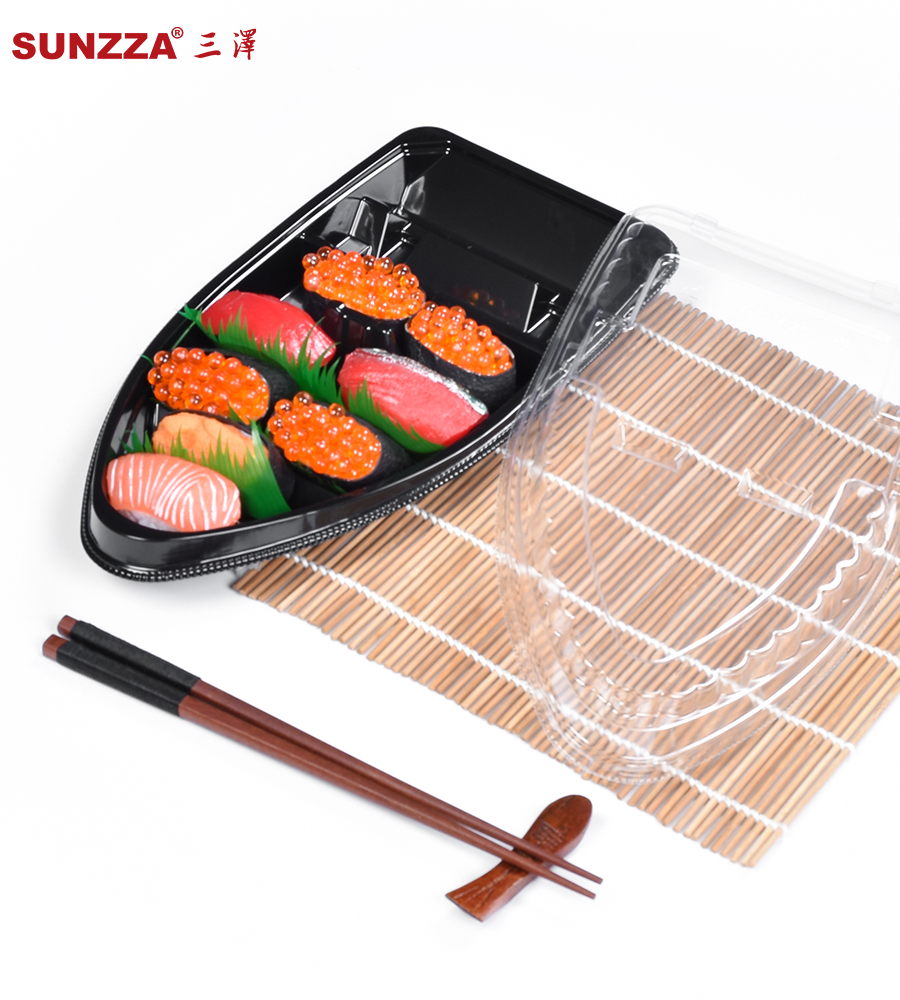 Experience the Art of Sushi with SUNZZA's Elegant Containers