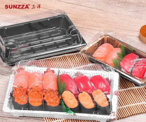 El proceso de fabricación y el material de la caja de sushi.