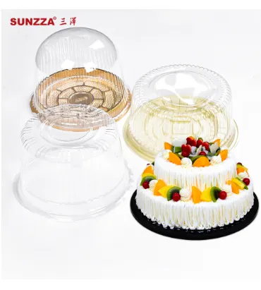 Keep Your Cakes Fresh and Intact with Our High-Quality Plastic Cake Boxes!