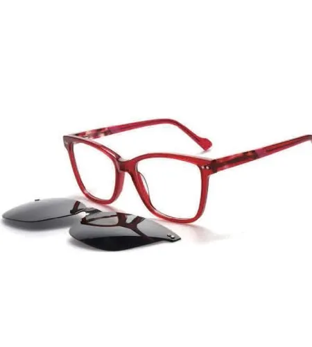 Our clip on eyeglass frame attachments are padded to prevent scratches.
