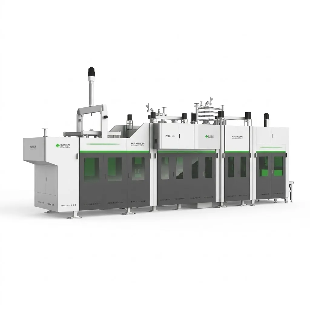 ZFG-1111 FULLY AUTOMATIC PULP MOLDING TABLEWARE INTEGRATED MACHINE (FULL SERVO)