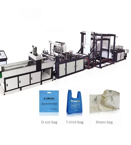 Stroj za izradu vrećica za kutije od tkanine koji nije tkan