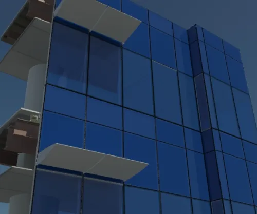 The combination of curtain wall is generally toughened glass and laminated glass.